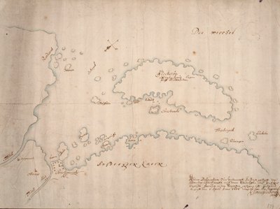 Kis vázlat a leckékhez, hogy milyen formában van a Christiansøe erőd alkotó: Isaac van Geelkerck